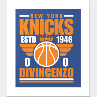 New York Knicks DiVincenzo 0 Basketball Retro Posters and Art